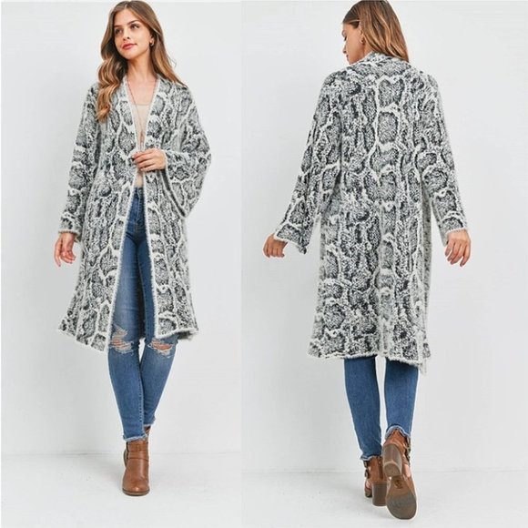 SO Soft Snake Print Long Cardigan - Picture 8 of 8